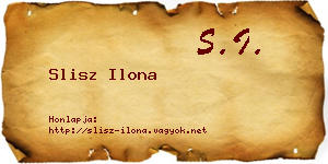 Slisz Ilona névjegykártya